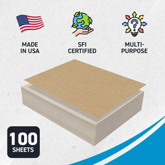 Magicwater Chipboard Sheet for DIY Projects – 8X10 Inch – 100 Pack – 22 Pt – Hea