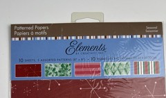 Patterned Paper Elements by Creativity Inc, Christmas 10 Sheets 8×8 5 Patterns