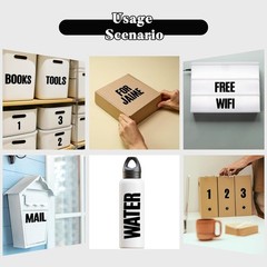 280 Alphabet Number Stickers, 8 Sheets 2 Inch Self-Adhesive Vinyl Letters Sticke