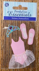 Essentials Sandylion Ballerina Ballet Dance Flowers Tiara Wand Scrapbook Sticker