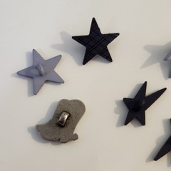 UNUSED Decorative Buttons COWBOY WESTERN BOOTS STARS HAT Crafts Sewing Scrapbook