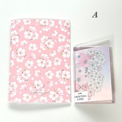 Japanese Sakura Stationery Set A4 File Notebook Wasi Stickers Kawaii Journal Kit
