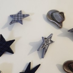 UNUSED Decorative Buttons COWBOY WESTERN BOOTS STARS HAT Crafts Sewing Scrapbook