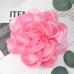 Big Flower Dainty Satin Fabric Rose Flower Brooches Large Rose Flowers Satin …
