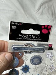 Sandy Lion & Love Nicole 3D Winter Stickers Scrapbook Crafts 4 Pkgs