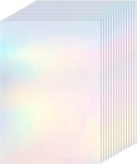 36 Sheets Holographic Sticker Paper Clear A4 Vinyl colourful
