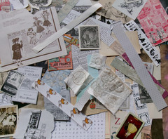 30 Piece Junk Journal sticker Ephemera Vintage Paper FANCY CUTS STAMPS WORDS