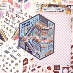 Miniature Scene Stickers Crafts Kid’s Toy Creation Stationery Desktop Decoration