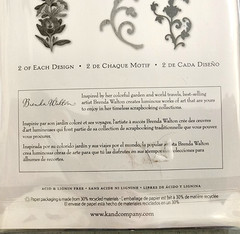 Rare 2011 K&Company Brenda Walton Flora Fauna Sticker Borders Scrapbooking 16pc