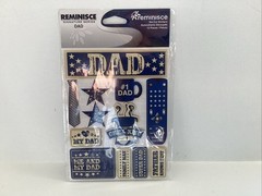 Reminisce Signature Series 3-Dimensional Sticker, Dad