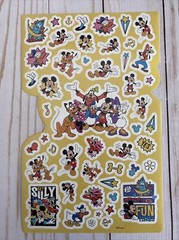 Mickey Mouse Pluto Goofy Minnie Donald Duck Single Sheet Stickers Disney New Kid
