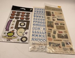 Scrapbook Lot 15 Pieces Stickers Chipboard Cardstock And 12 X 12 Paper Books