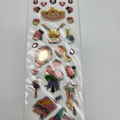 Vintage Sandylion puffy Gem Stickers Princess crown