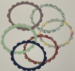 OVAL FRAME Die-Cuts(6pc) 3-1/4″x4″Journaling•Scrapbooking •Pictures•Card Making