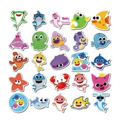 Baby Shark Stickers Skateboard Vinyl Laptop Luggage Decal Hydro Flask Child 50pc