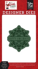 Echo Park Designer Metal Cutting Dies HAPPY HOLIDAYS SNOWFLAKES
