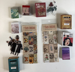 Huge Lot Junk Journal Paper Books Retro Asian Books Card Stock Stickers