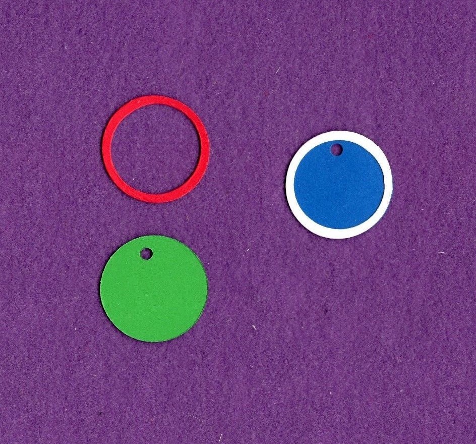 CIRCLE TAG die cuts scrapbook cards