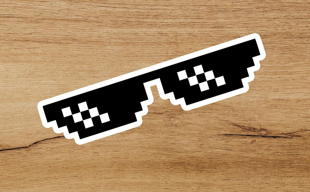 Internet Meme Premium Vinyl Stickers Take Down What Boss TikTok Glasses 4 inches