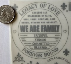 SILVER WE ARE FAMILY Rub-On Transfers(4.5”x7-3/4”)Mom•Dad •Legacy•Card Making•
