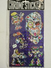 Vintage80’s Mark 1 Chicago Robot CS33 Mech Cyborg Chrome Prism Sticker Sheet NOS