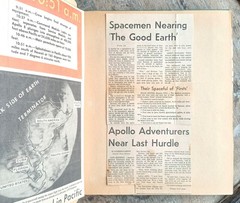 Apollo Missions ~1968/1969 Scrapbook~ Lunar Moon 7 8 9 10 Newspaper Clippings