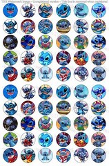 60 Precut 1″ Stitch Bottle cap Images Set 3