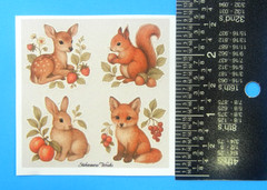 Animals & Fruits Mini Sticker Sheet