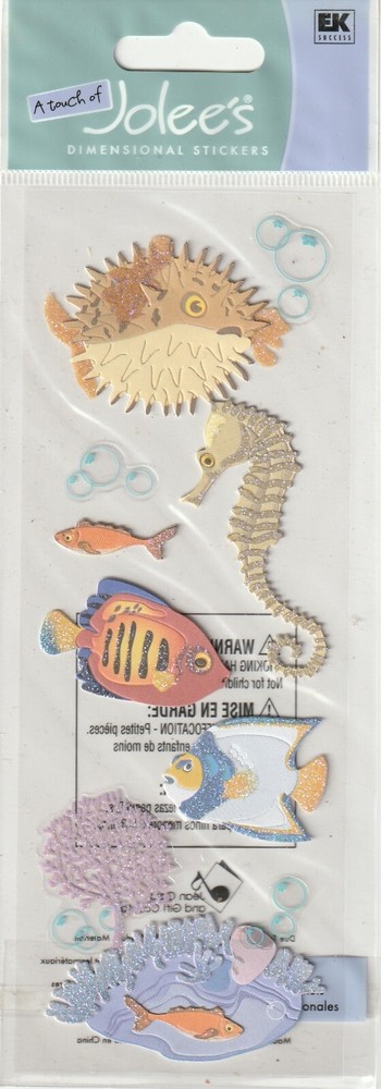 Vintage Touch of Jolee’s SEA CREATURES Theme 3-D Stickers 71764 FAST FREE ship!