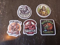 50 New Assorted Bigfoot Stickers