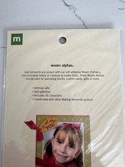Making Memories Self Adhesive Woven Alphas ~ Steve Spotlight ~ 36PC Scrapbooking