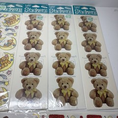 Vintage Sticker Sheets Lot Frances Meyer Suzy’s Zoo Sandylion Teddy Bear 1990s