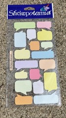RETIRED STICKO PATTERNED QUOTE BUBBLE STICKERS