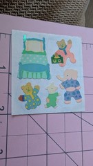 Vintage Sandylion Stickers Mother Of Pearl Animals Pajama Party 1 Module READ