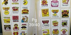 1 Full Binder Page front/back Vintage 80s 90s Stickers Puff Scratch n Sniff Good