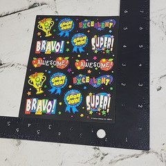 Carson-Dellosa Stickers Positive Teaching Award Ribbons Bravo Lot 2 Full Sheets