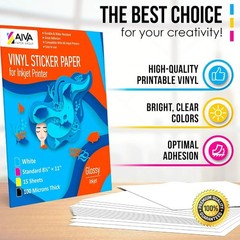 Waterproof Glossy Vinyl Sticker Sheets for Inkjet Printers