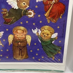 Vintage Set of 9 Sheets Hallmark Adorable Animal Angels Minstrels Stickers NIP