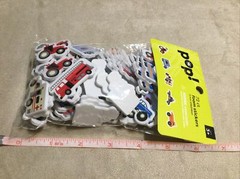New Package of Pop! 72 Count Foam Stickers Assorted Vehicles