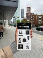 Custom A6 105*146MM 3D Sticker for Phone Case Epoxy Stickers Sheet 6PCS Sheet
