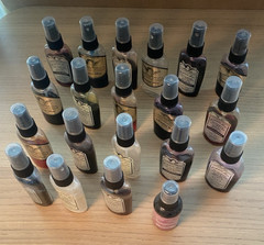 19 Tattered Angels Glimmer Mist 2 oz Spray Lot Deep Plum Timeless Lilac Pearl +