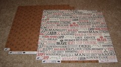Echo Park 12×12 Dbl. Sided Scrapbook Paper (4) ~ Little Lumber Jack Wander Word