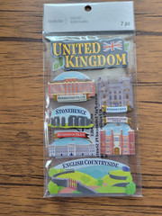 Recollections United Kingdom 3D Sticker Sheet 7 pieces
