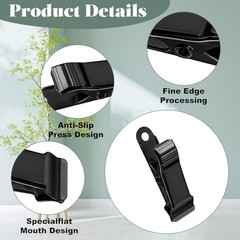 30 PCS Black Mini Clips for Crafts – 1.58 Inch x 0.5 Inch Metal Alligator