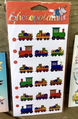 Lot of 3 Vintage Transportation Sticker Sheets Gibson 1988 Planes Trains AGC