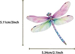 50 Pcs Aesthetic Dragonfly Stickers PET Transparent Decorative for Scrapbooking