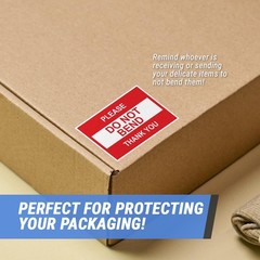 300 Count Do Not Bend Sticker Labels – 3×2 Inch Rectangle for Shipping & Handlin