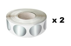 Round Dot Stickers 3/4″ (19mm) Silver Color Coding Labels 2 Rolls (2100-Pack)
