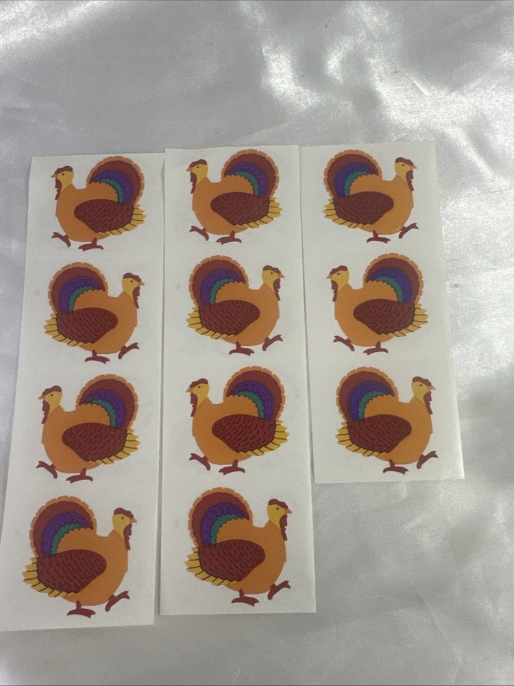 Mrs Grossman Vintage 3 2×6″ Thanksgiving ‘Turkeys’ Sticker Sheets (Retired)