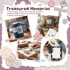 540 PCS Vintage Floral Scrapbook Supplies & Scrapbook Stickers, Junk Journal Sup